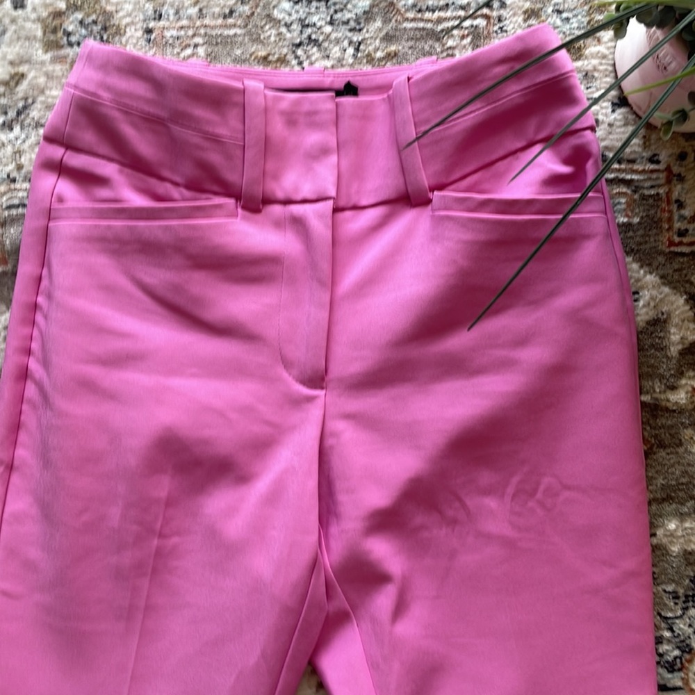 New York & Company Bubble Gum Pink High Waisted Ankle Pants - Picture 3 of 6